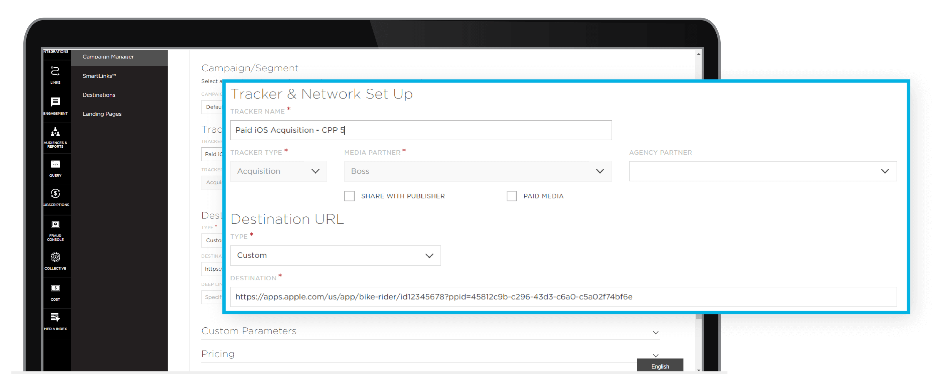 Track your CPP in the Kochava dashboard.